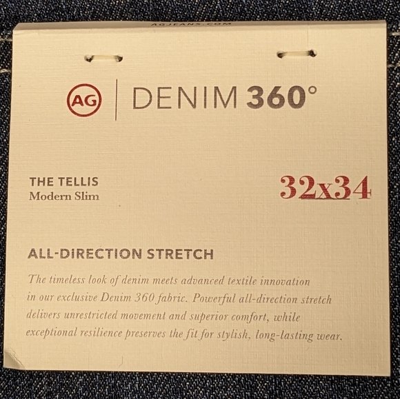 AG 360 - The Tellis - Modern Slim - Blue Jeans NWOT - Picture 5 of 7